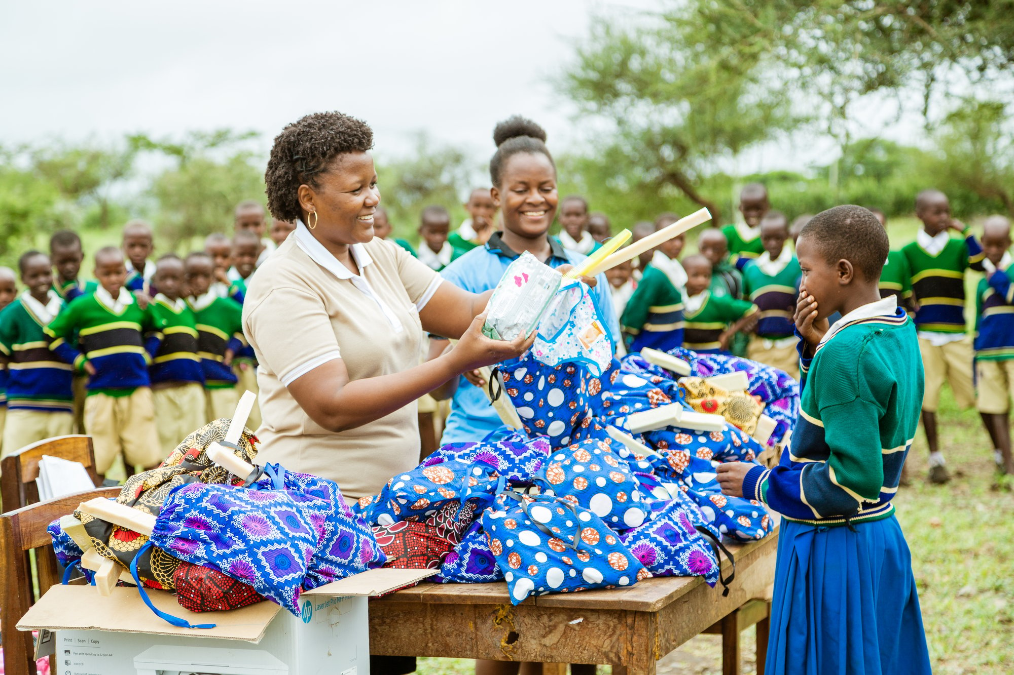 The Joy of receiving the Menstrual Kits!!